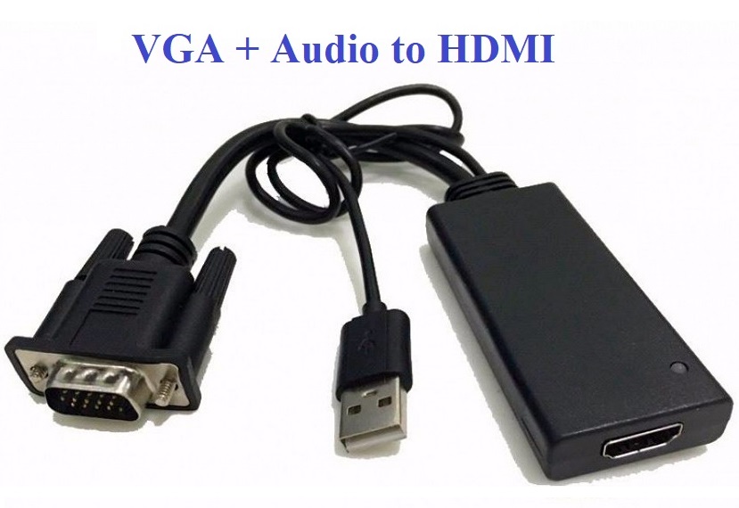 Cáp chuyển đổi VGA + Audio sang HDMI chất lượng cao