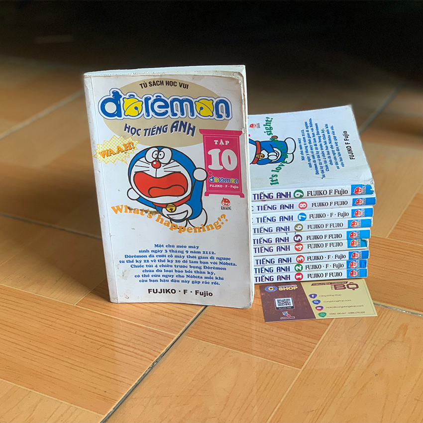 Truyện Doremon học tiếng anh song ngữ trọn bộ 10 tập - Sách truyện Full bộ