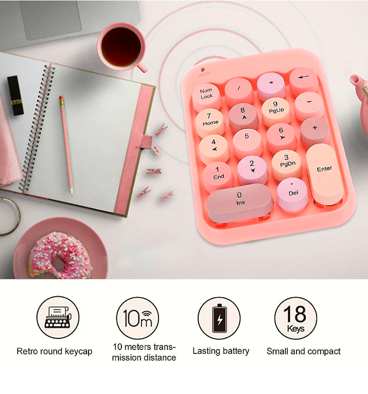 Bàn phím số numpad x910 không dây mofii nhỏ gọn nhiều màu sắc trẻ trung-jl