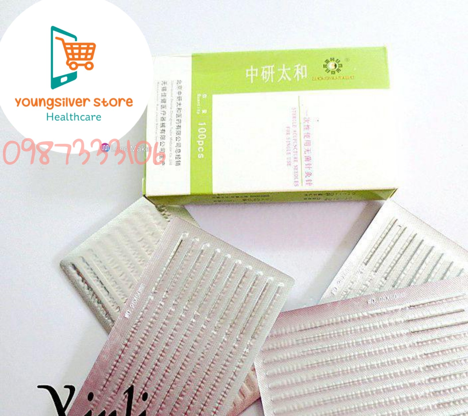 combo 5 hôp Kim châm cứu Thái Hòa