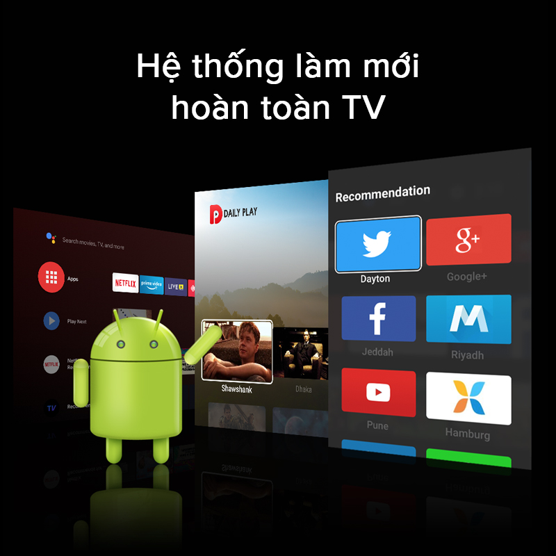 Smart TV Coocaa - model 50S6G PRO Android 10.0 -4k UHD 50 inch 2 + 32G TV casting Chromecast Youtube apps , Netflix , Prime video 280nit - Tặng gói giải trí FPT 1 Tháng , Bảo Hành 2 Năm