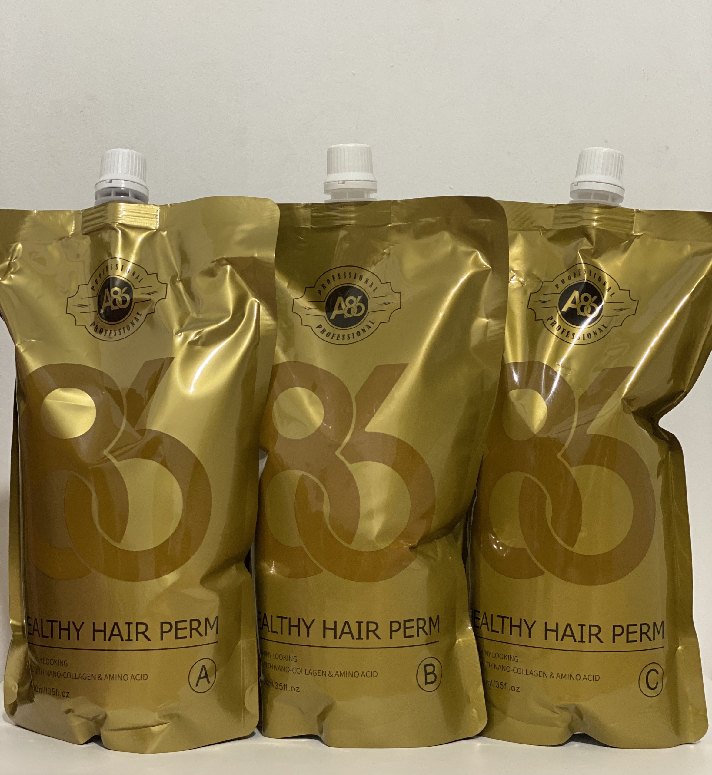 Bộ 3 sản phẩm a86 keratin phục hồi và uốn duỗi tóc siêu nhanh không cần canh mềm hóa, trung hòa safe1000ml