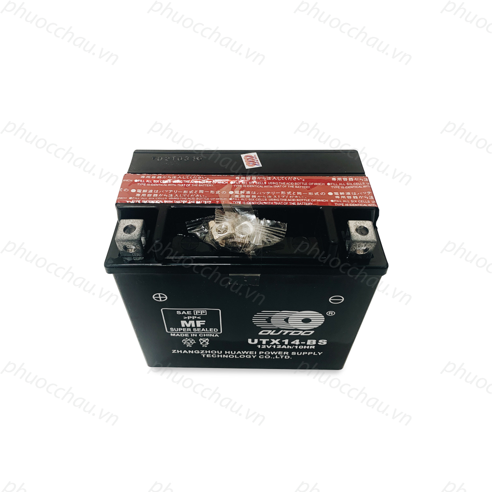 Ắc Quy Xe Moto Phân Khối Lớn OUTDO UTX14 (12V-12AH)