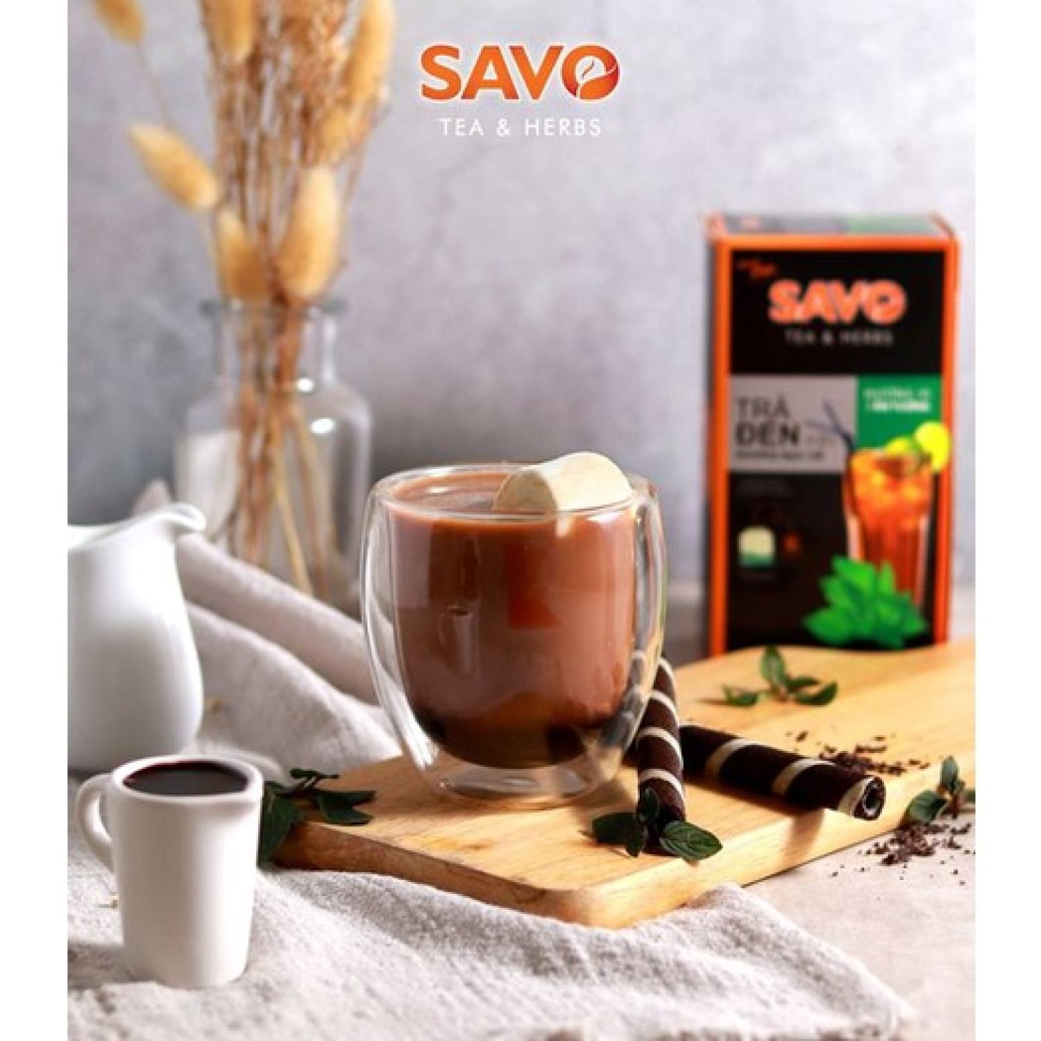 Trà bạc hà túi lọc SAVO (25 gói x 2g)