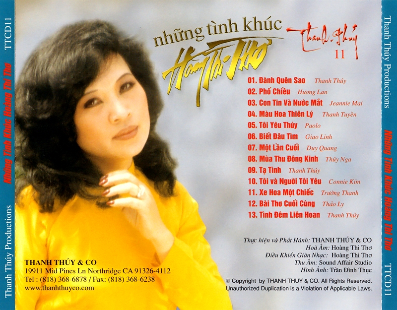 Thanh Thúy CD11 - Những Tình Khúc Hoàng Thi Thơ