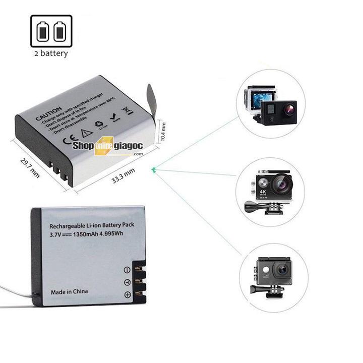 Pin Camera Hành Trình Xe Máy 1350mAh
