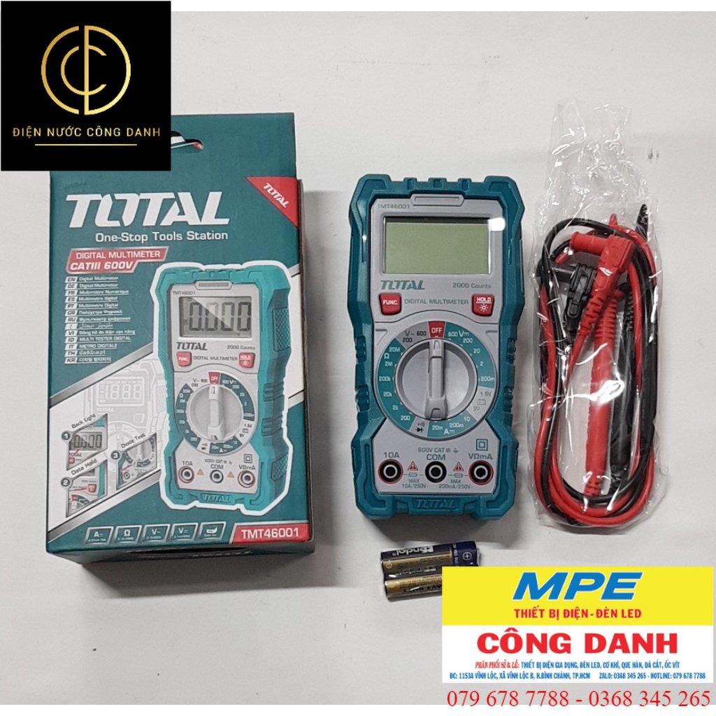 Đồng hồ đo điện vạn năng total tmt46001
