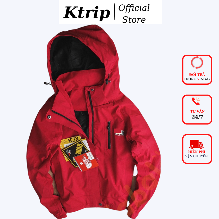 [ xả kho buôn VNXK]  Áo gió 2 lớp TNF vnxk