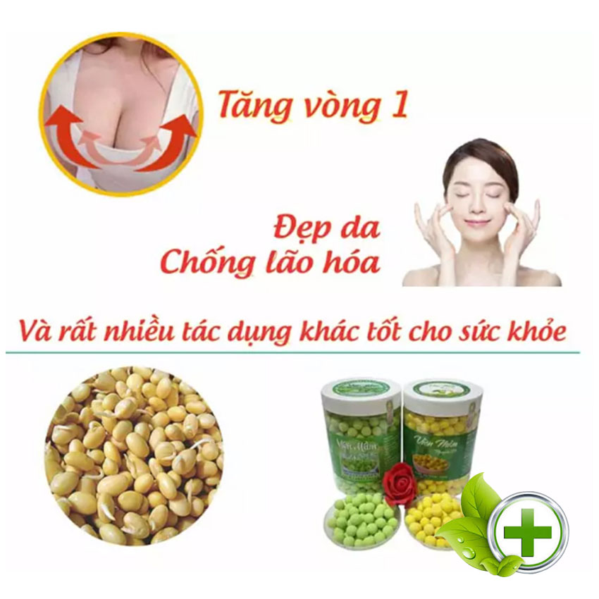 Viên Mầm Đậu Nành Nguyên Xơ ( Hộp 500gram )