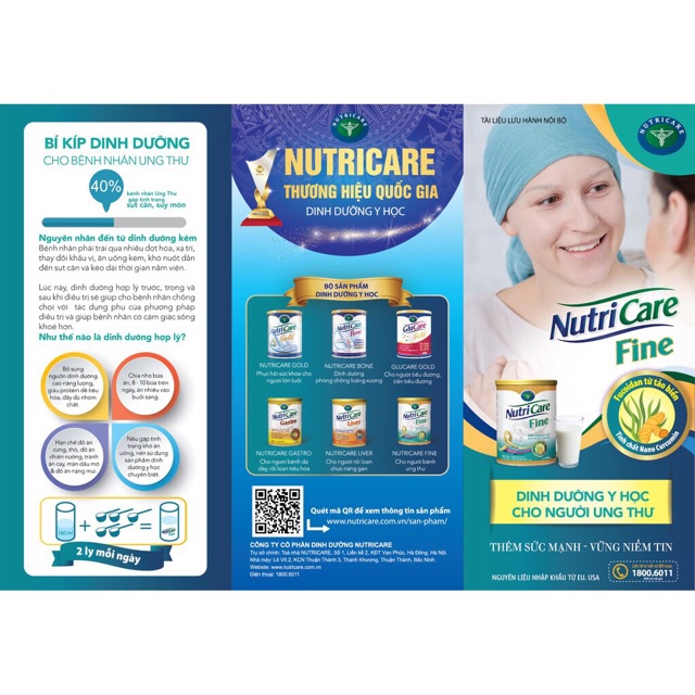 Sữa Nutricare Fine Cho Bệnh Nhân Ung Thư 900G