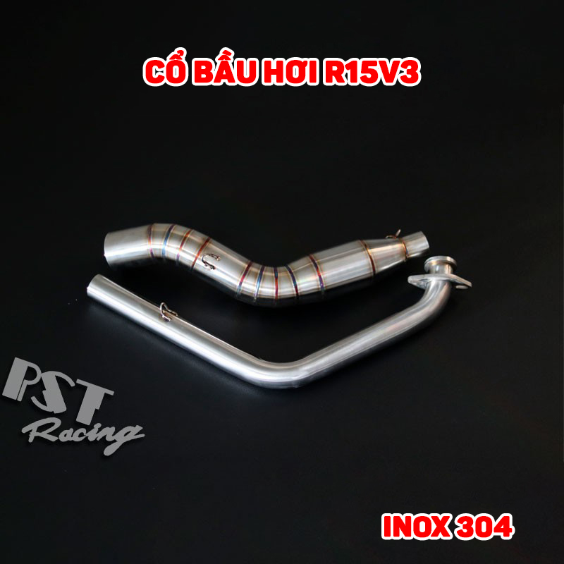 Cổ bầu hơi Yamaha R15V3 inox 304 màng lọc tổ ong
