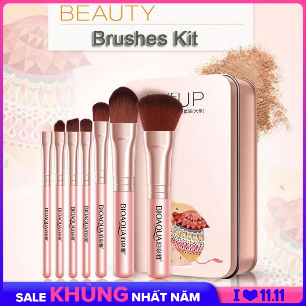 Bộ cọ trang điểm 7 cây biến hóa siêu xinh BIOAQUA cọ trang điểm cơ bản bộ cọ trang điểm cá nhân XP-BC07 nhập khẩu