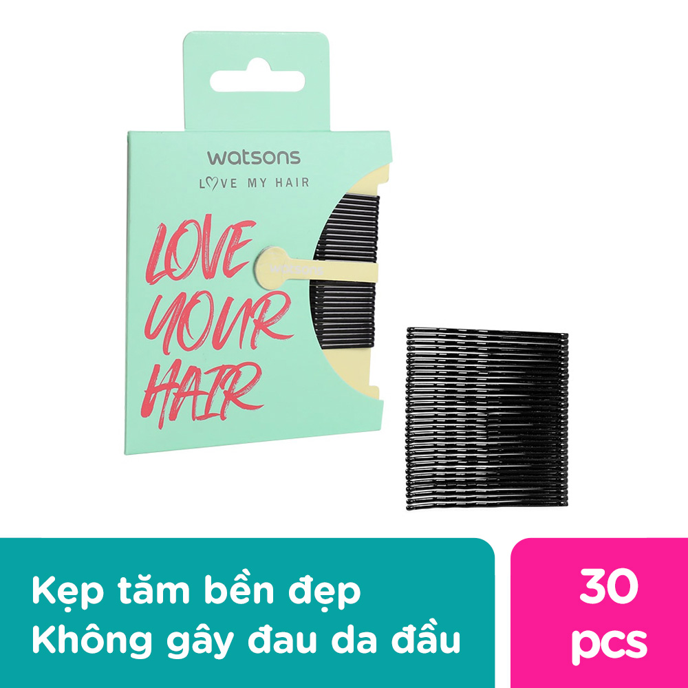 Set Kẹp Tóc Watsons Hair Clip Black 30Pcs