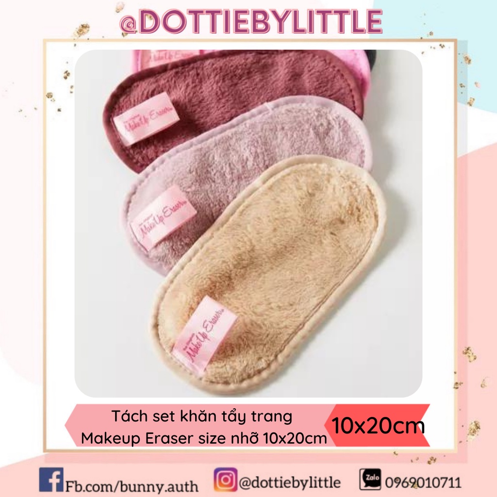 [SIZE NHỠ] Tách set Khăn tẩy trang MAKEUP ERASER size 10x20cm