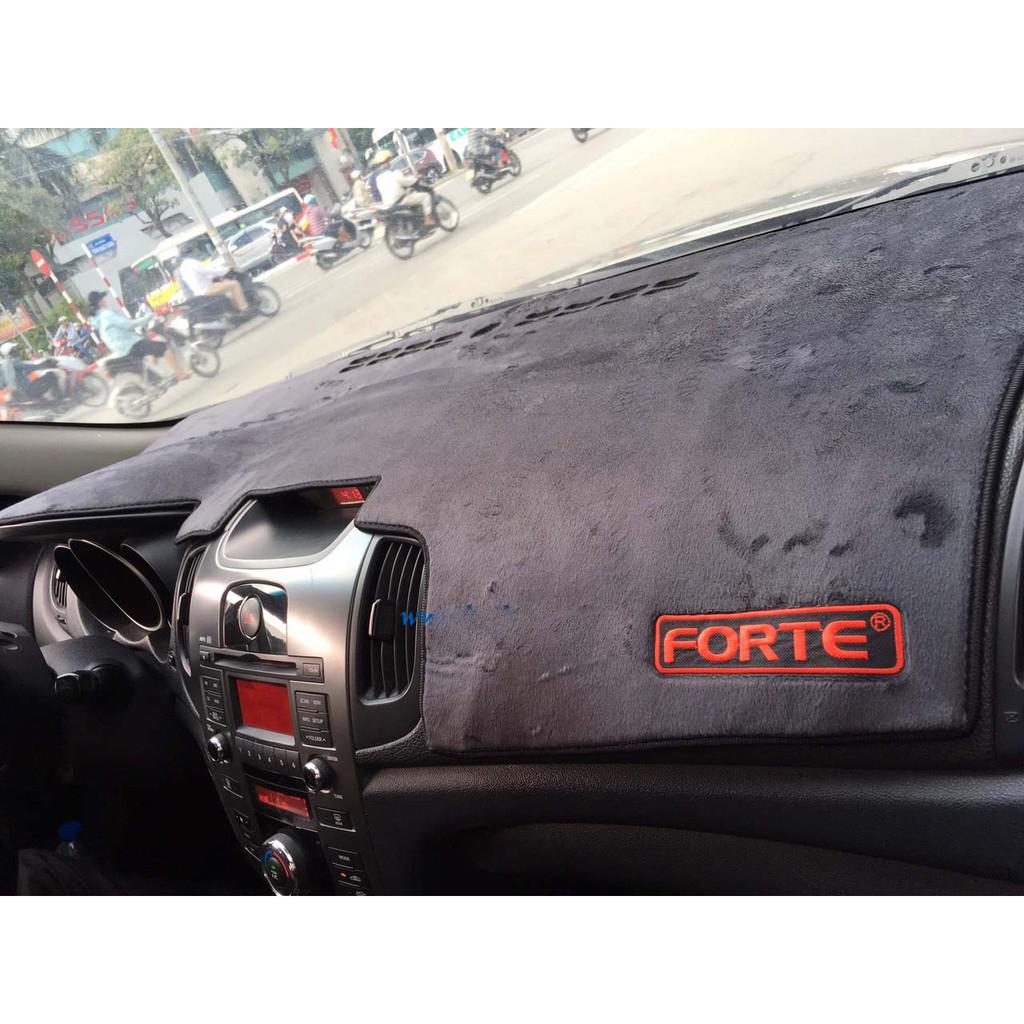 Thảm Taplo Xe Kia Fo.rte 2008 2009 2010 2011 2012 Mẫu Nhung Lông Cừu Cao Cấp Có Đế Chống Trượt Giúp Che Nắng Taplo, Chống Nứt Bạc Màu Taplo, Chống Lóa Mắt Và Tăng Thẩm Mỹ Cho Xe