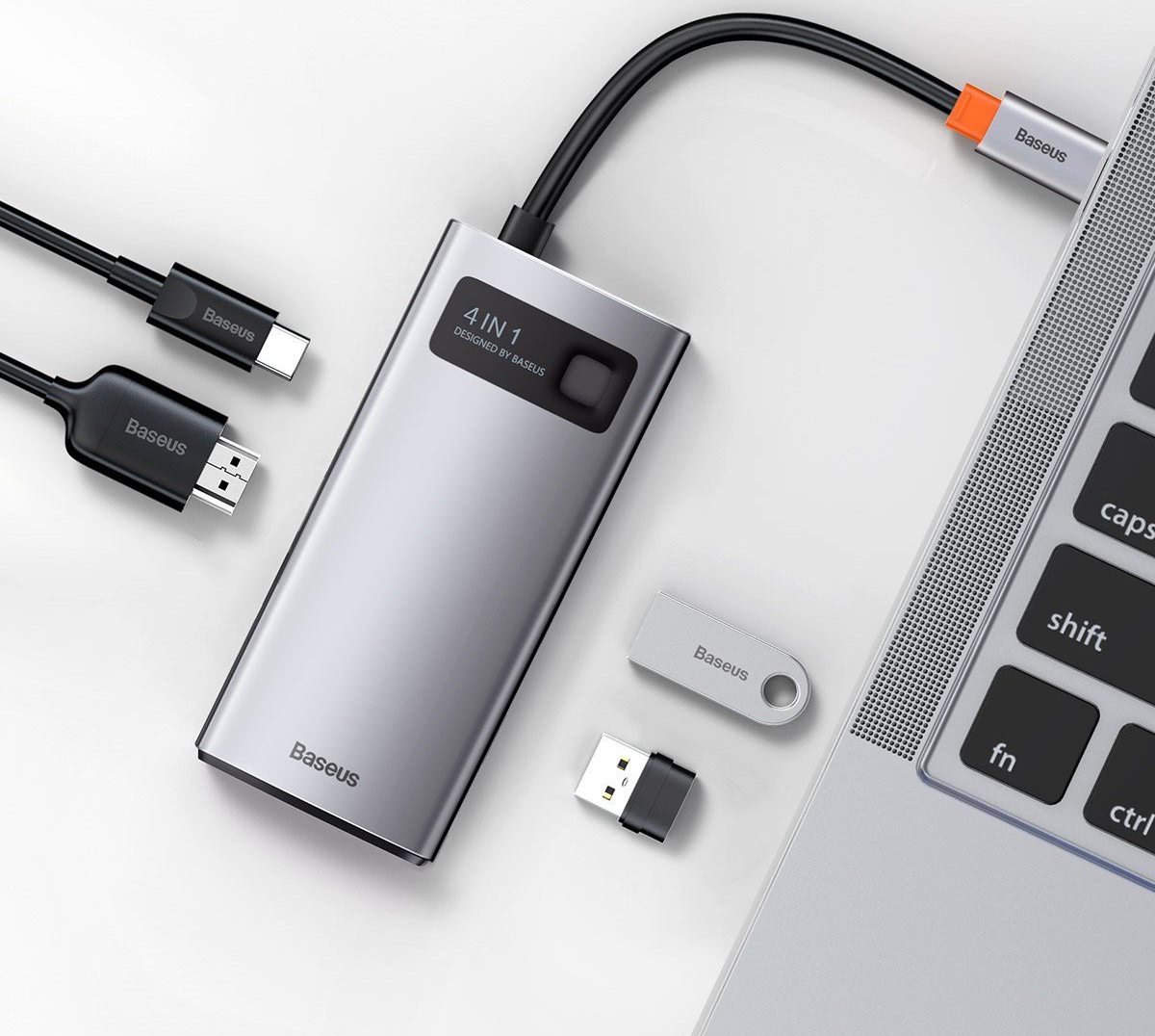 Bộ chia cổng type-c baseus metal gleam series cahub-cy0g