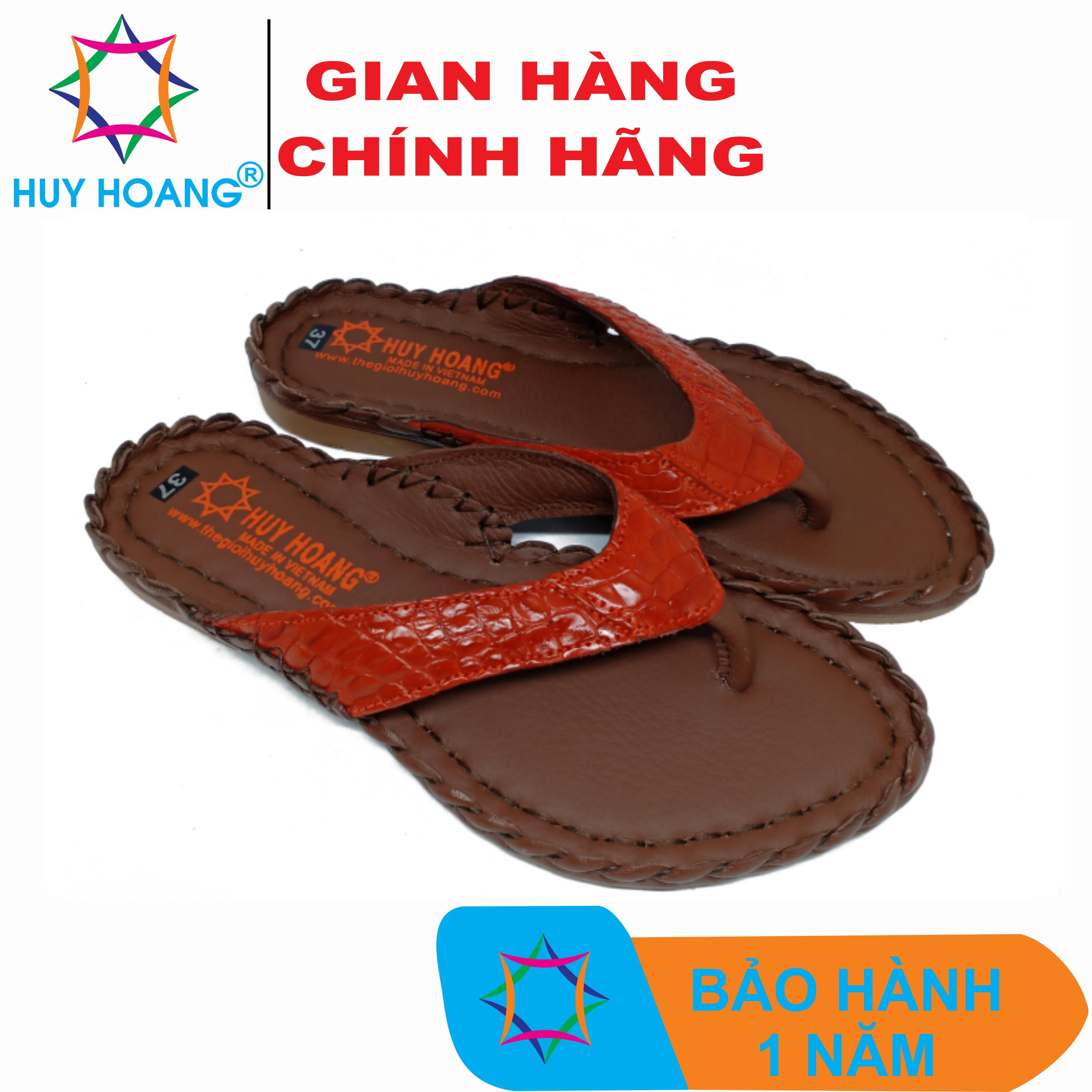 Dép nữ xỏ ngón da cá sấu  màu đỏ tươi HK7244