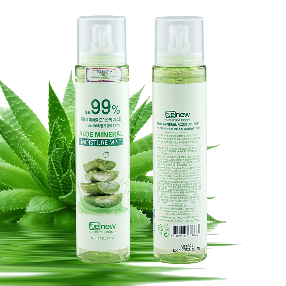 Xịt khoáng cho da khô, mụn Lô hội (150ml)