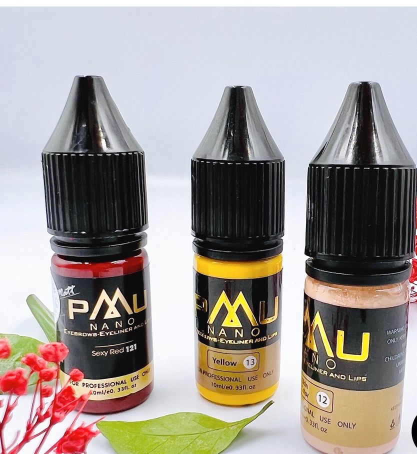 [CHÍNH HÃNG] Mực phun xăm PMU , Size mini 3,3ml , Fullsize 10ml