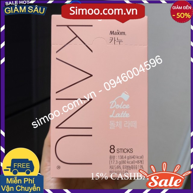 SẢN PHẨM CHÍNH HÃNG [MAXIM] CÀ PHÊ KANU DOLCE LATTE - [맥심 카누] 카누 돌체라떼