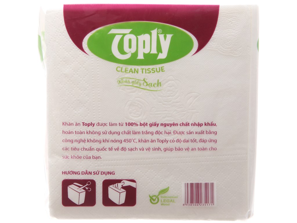 Khăn giấy ăn Toply 100 tờ
