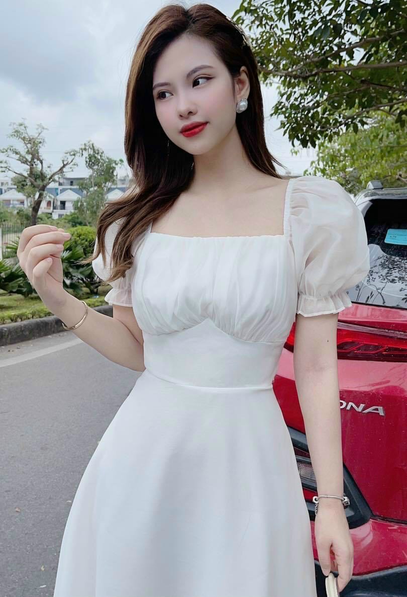 [Mới] Đầm Tiểu Thư Chất Voan Chiffon Phối Nơ Sau