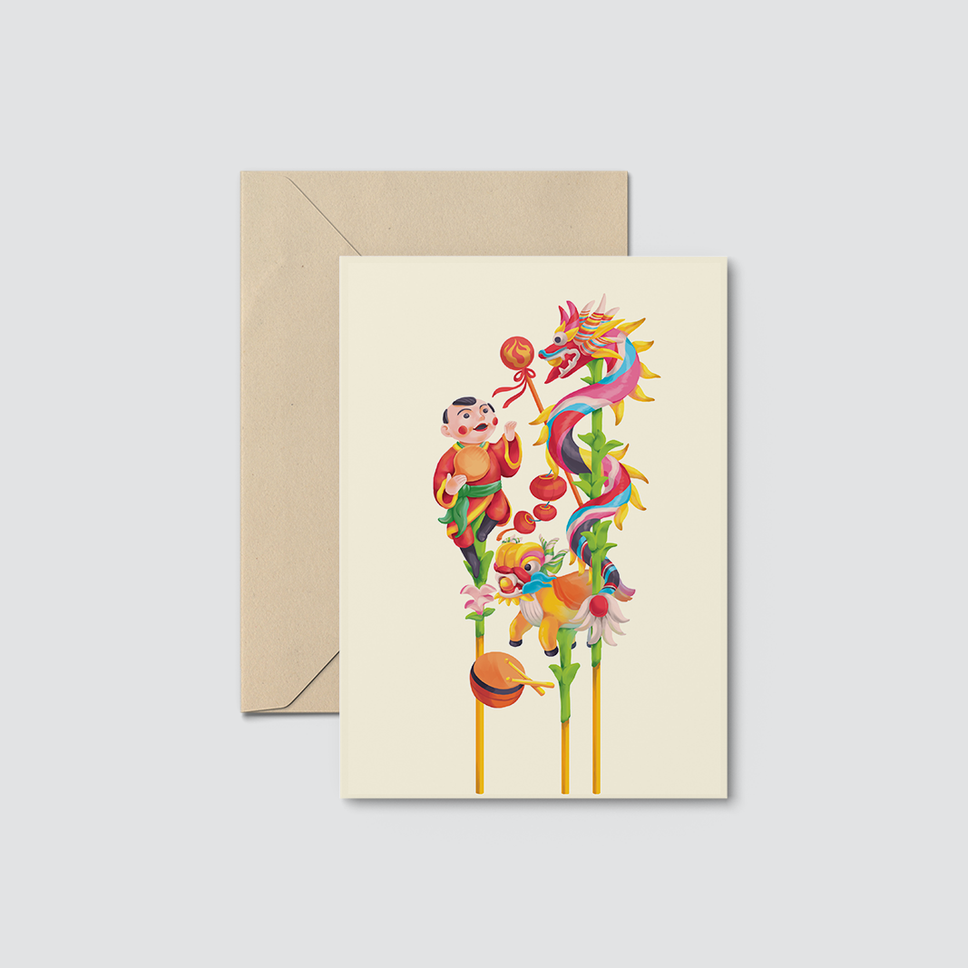 Postcard mẫu Tò He