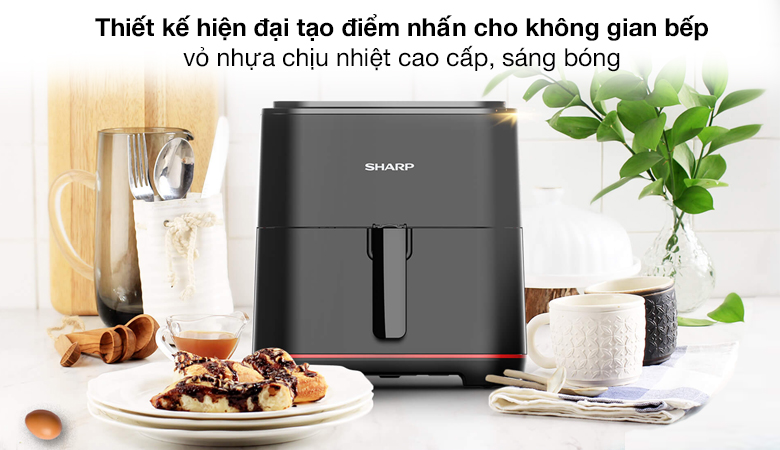 Nồi chiên không dầu Sharp KF-AF70EV-BK/ST (5.5 lít)