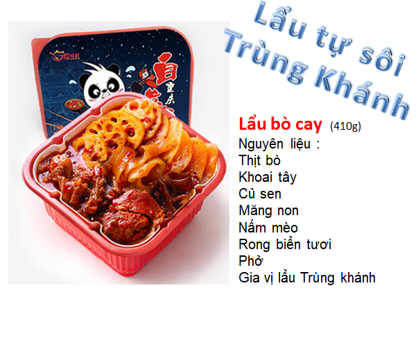 [HCM]Lẩu tự sôi (Lẩu ăn liền) - Bò tê cay