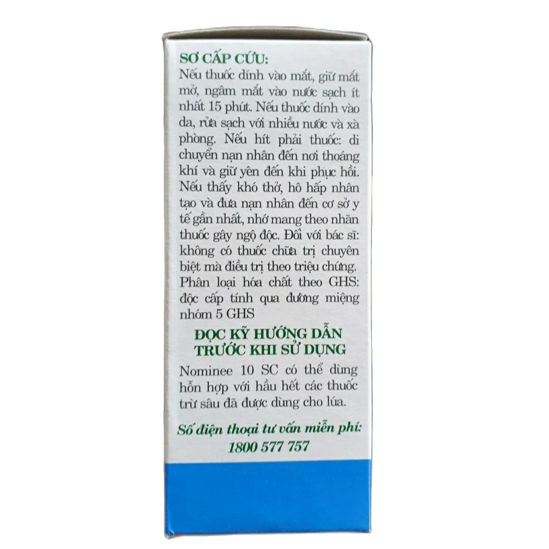 💎 Thuốc trừ cỏ cho lúa Nominee 10SC 💖 Hộp 2 chai 100ml + Chất phù trợ..