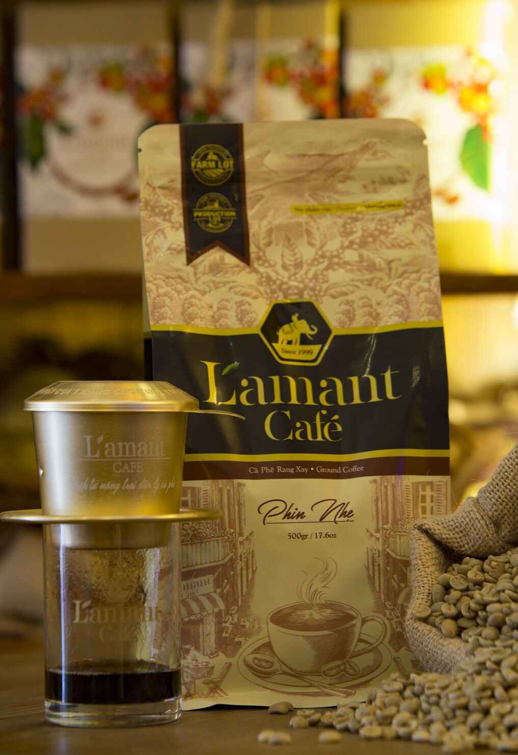 Combo 02 Cà phê rang xay Phin Nhẹ (Túi 500 g)