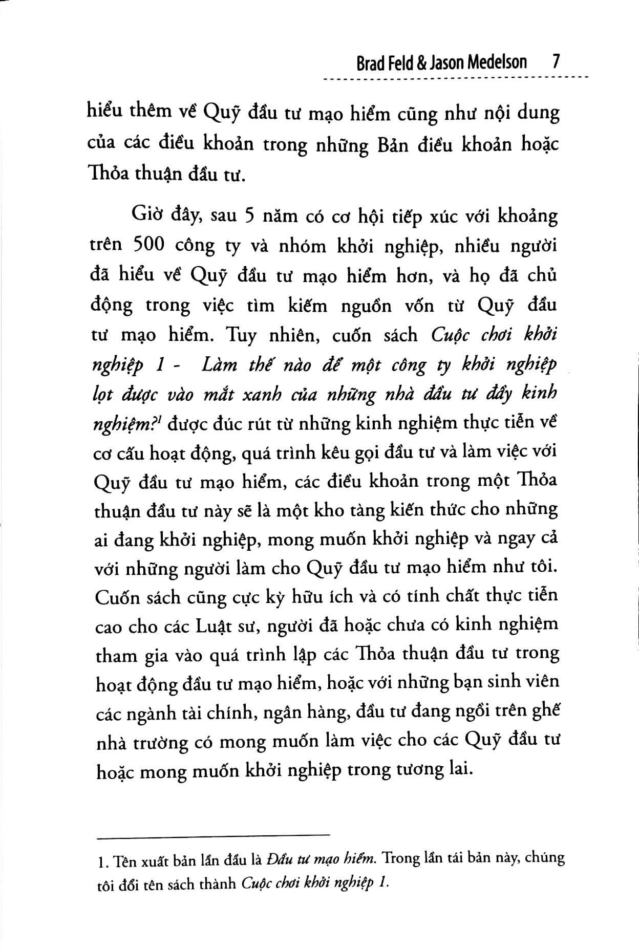 Sách - Cuộc chơi khởi nghiệp 1