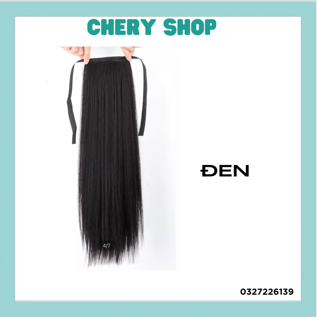 Tóc giả nữ cột, cột thẳng 60cm siêu dày và dài tự nhiên cho nàng đi chơi