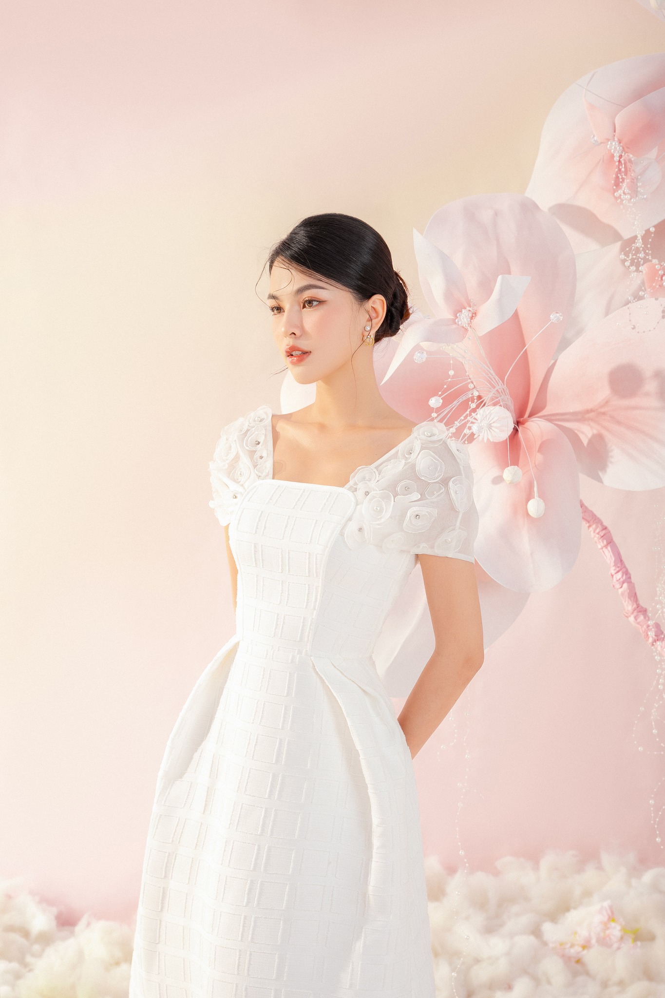 OLV - Đầm Amanda Square Neck Embro