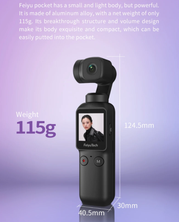 FEIYU POCKET KẾT HỢP CAMERA 4K