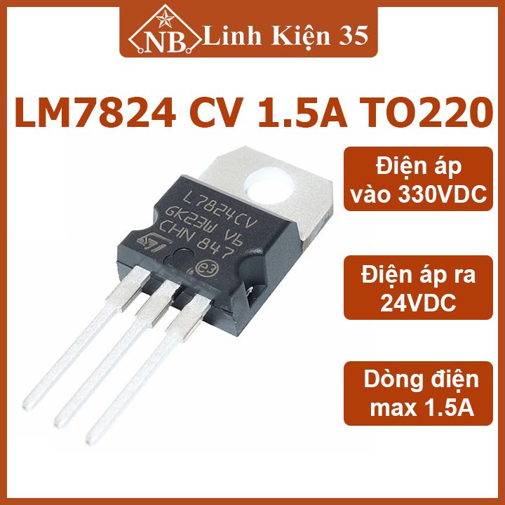 IC ổn áp LM7824 CV 1.5A TO220