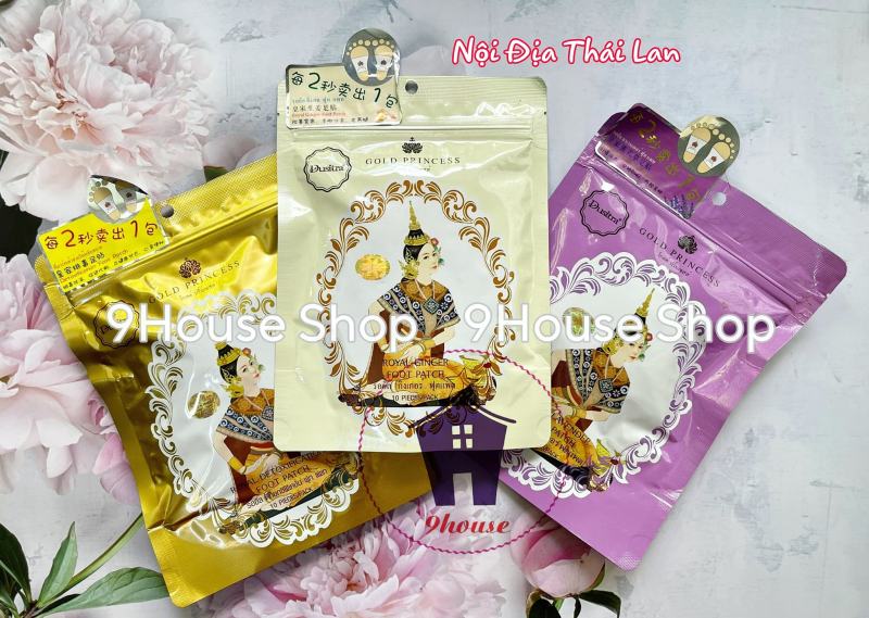 Miếng dán thải độc chân Gold Princess Royal Thái lan - Gói 10 Miếng Dán nhập khẩu