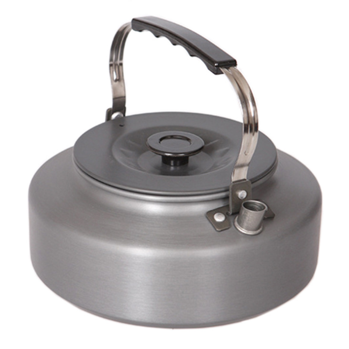 [HCM]Ấm nấu nước pha trà 1.1L mini hợp kim nhôm bền đẹp nhỏ gọn cắm trại leo núi