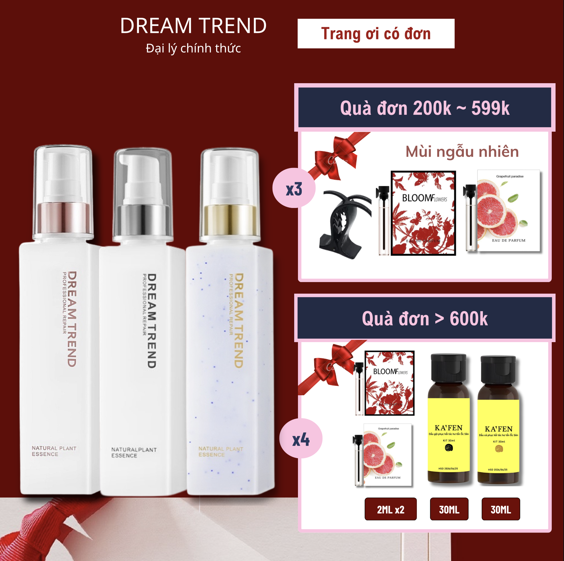 [HOẢ TỐC HCM]Tinh chất dưỡng tóc Dream Trend Essence AHA HSD2027