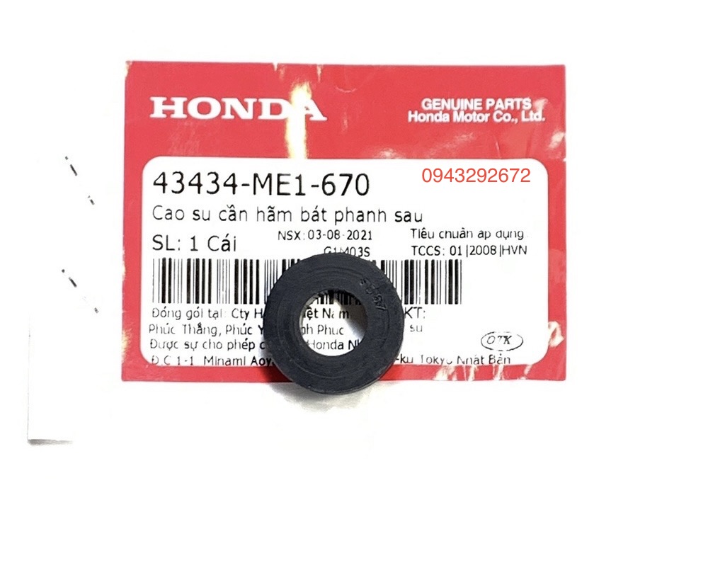 Cao su cần hãm bát phanh sau honda nhiều dòng xe