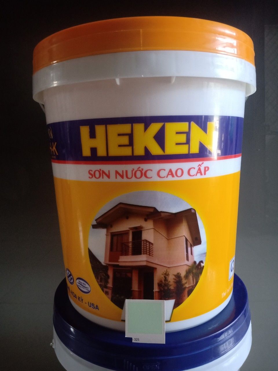 Sơn HEKEN nội thất màu xanh dương(332) 5lít