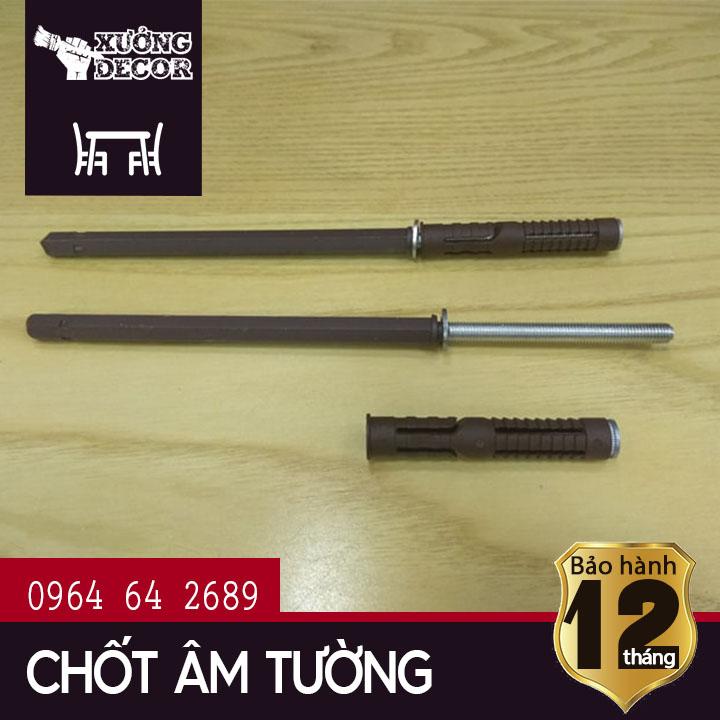 Chốt âm kệ treo tường loại thẳng 14cm - bộ 2 chiếc