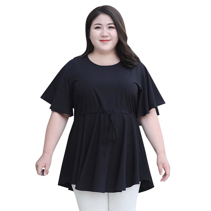 Áo tay cánh tiên rút eo bigsize Nq423