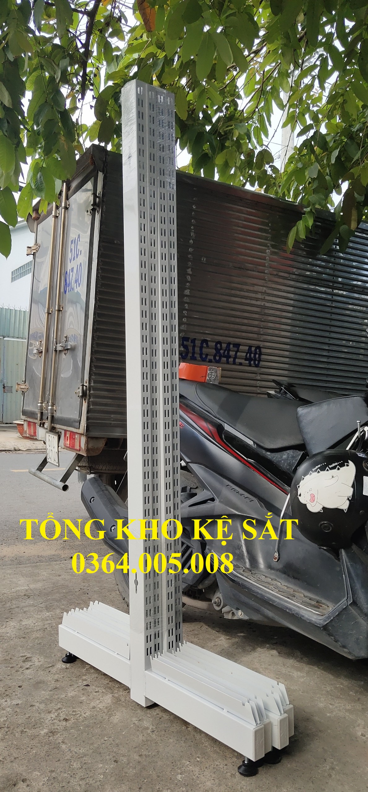 Chân trụ kệ siêu thị đôi cao cấp - cao 1.2m, cao 1.5m và cao 1.8m