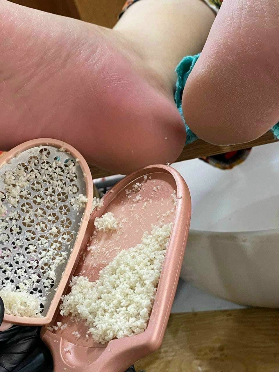 chà gót chân 2 mặt, cây chà gót 2 mặt, chà gót 2in1