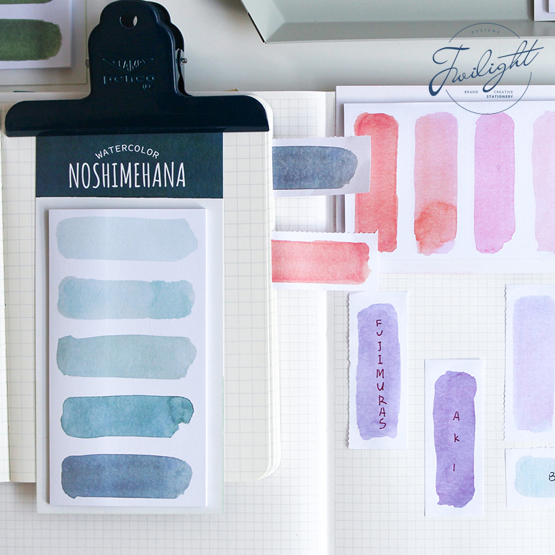 Set 20 tờ Note chủ đề WaterColor trang trí Planner - Case Sover