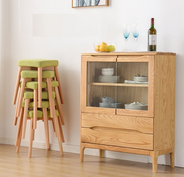 Ghế Đôn Mặt Đệm Xanh Cốm