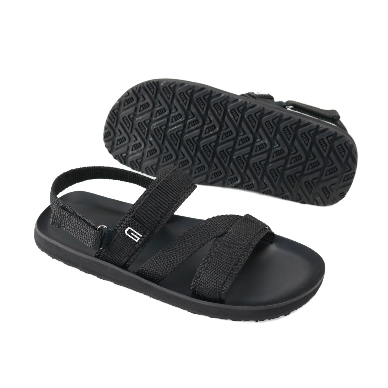 Giày Sandal nam Gia Vy chính hãng (Giavy SL377 màu đen, quai vải dù, đế cao su không thấm nước, Size nam 39 40 41 42 43 )