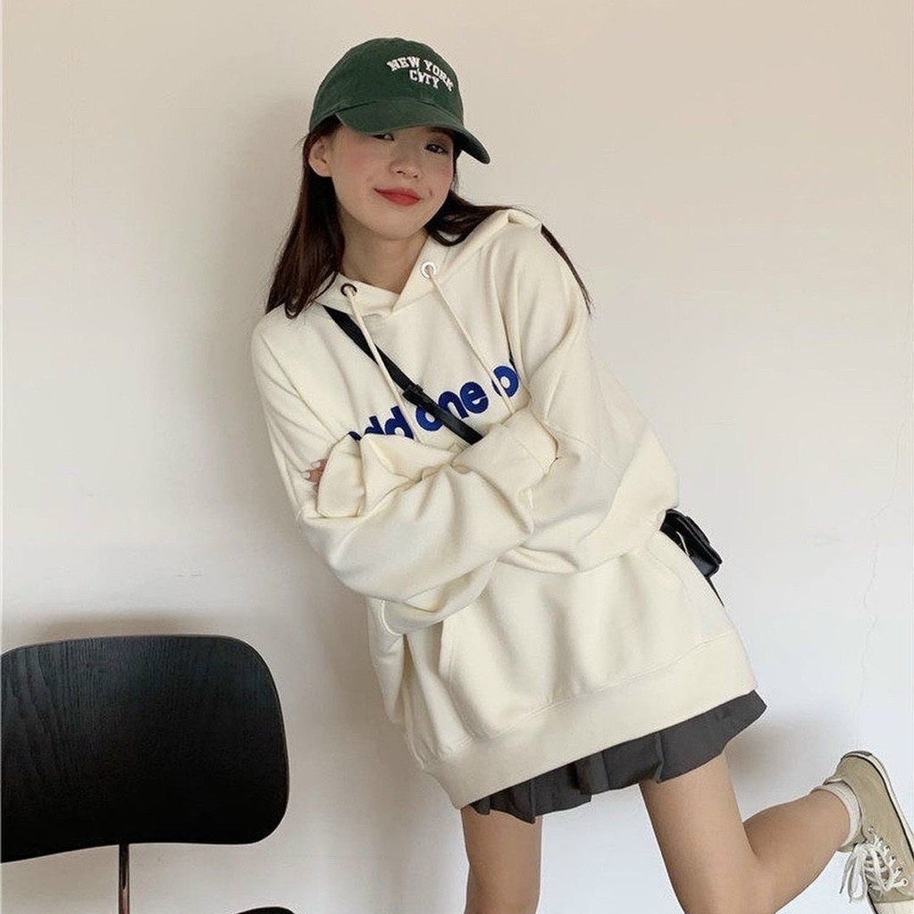 Áo HOODIE TRẮNG basic odd from thụng tay to
