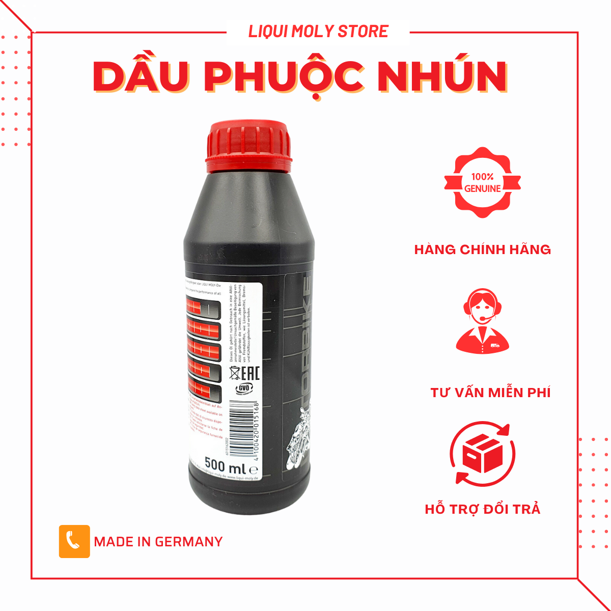 Dầu phuộc nhún Liqui Moly 10W Medium 500ML